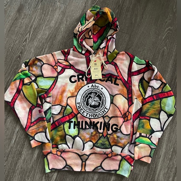 A.B.C Critical Thinking Hoodie ‘Stained Glass’ Size XL